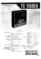 Sony TC-560DA - Service Manual 
